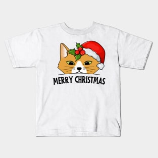 Santa cat Kids T-Shirt